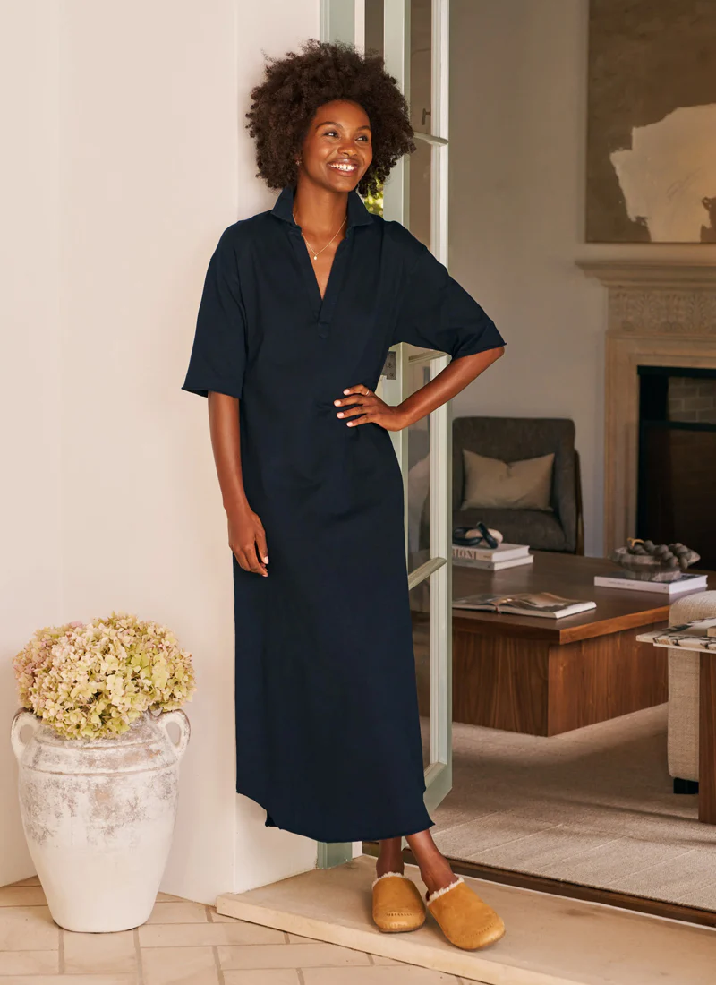 Emma Popover Henley Maxi Dress