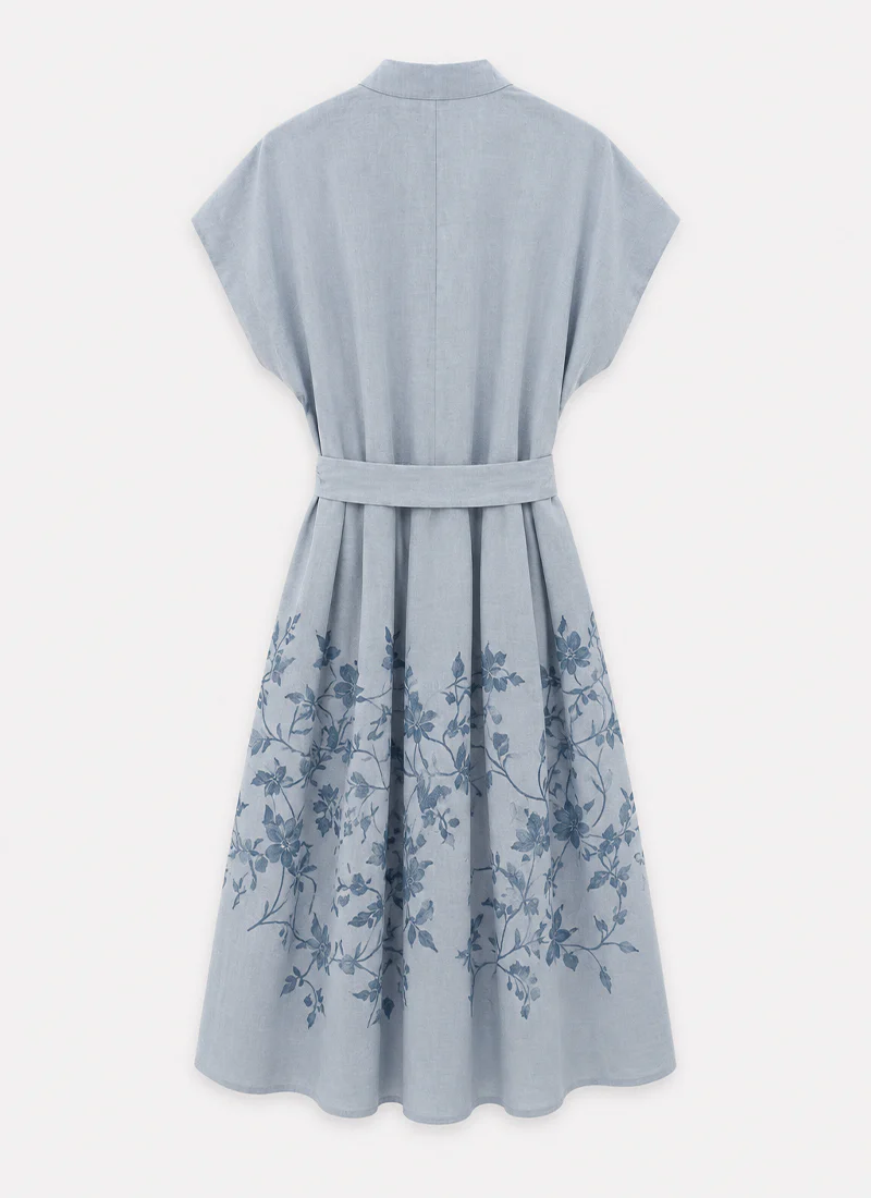 Linen Belted Dress - Image 2
