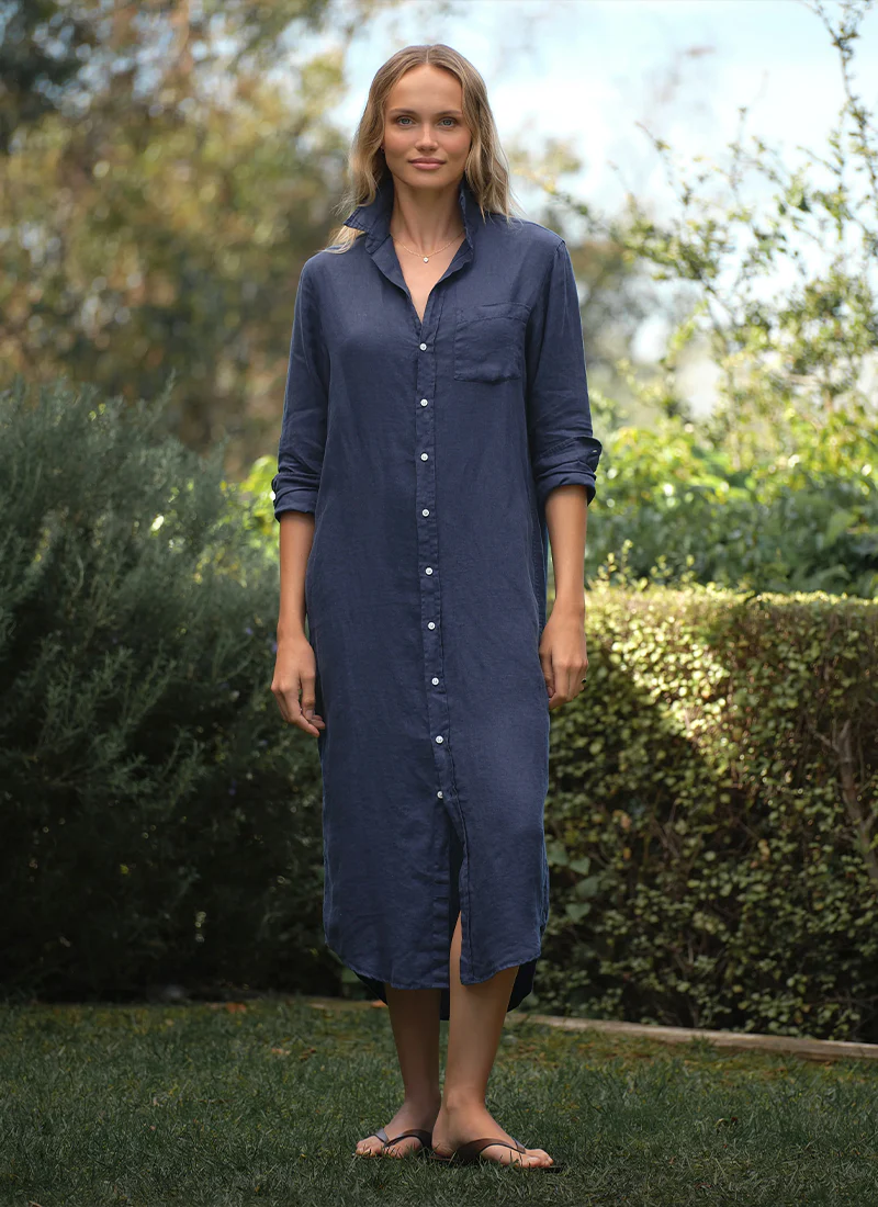 Rory Linen Maxi Shirtdress