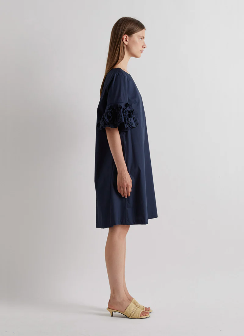 Ruffle Sleeve Knee Length Dress - Image 3