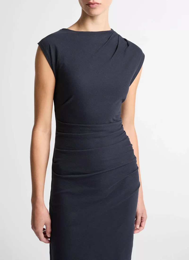 Cotton Twist-Drape Dress - Image 4