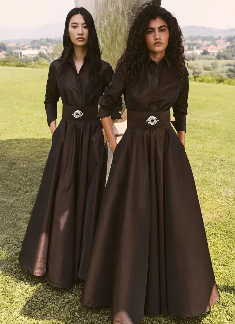 Mariasole Long Dress With Belt - Image 2
