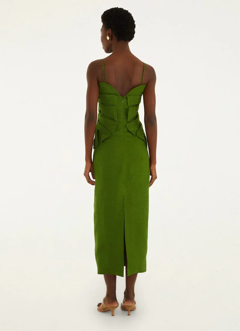 Monstera Leaf Midi Dress - Image 3