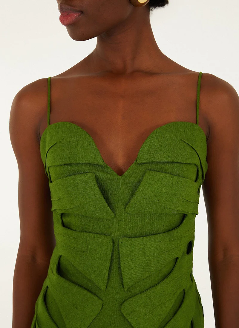 Monstera Leaf Midi Dress - Image 4