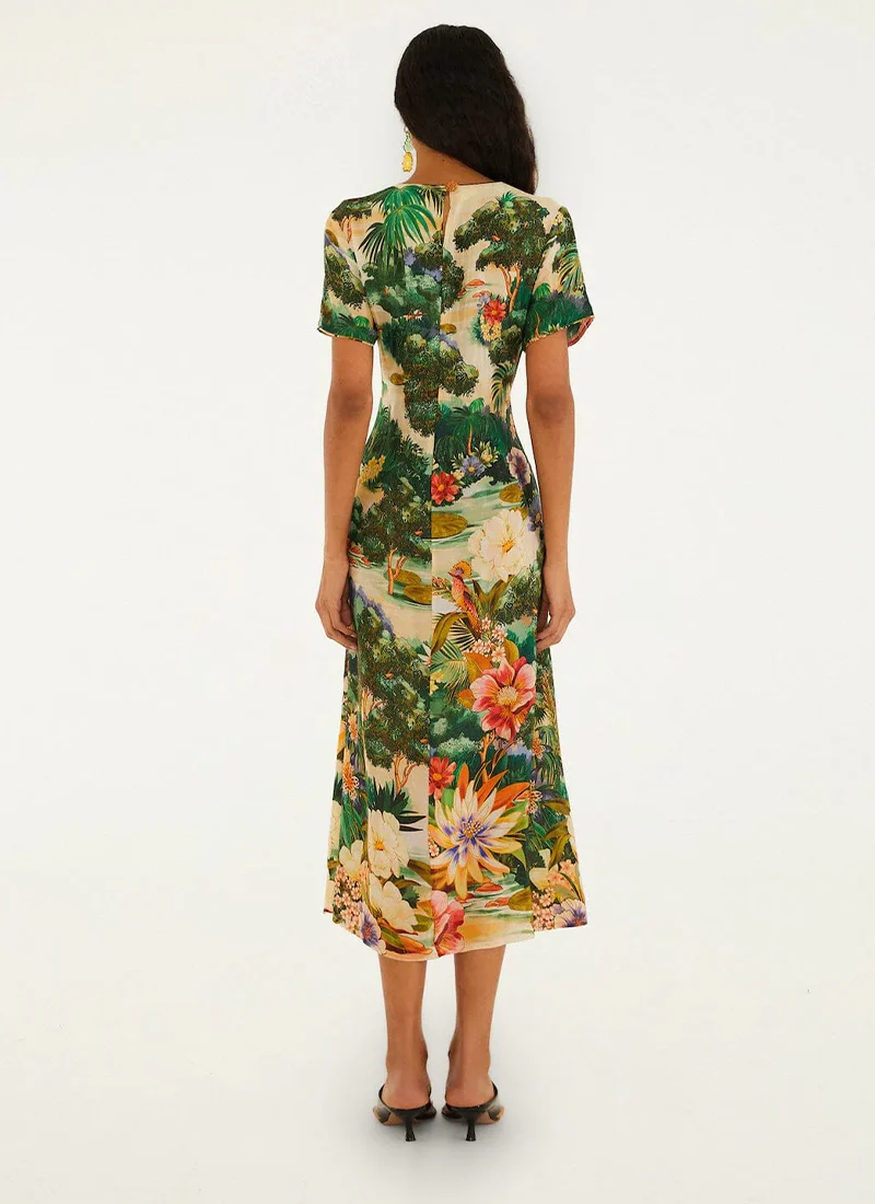 Oriental Garden Short Sleeve Dress - Image 2