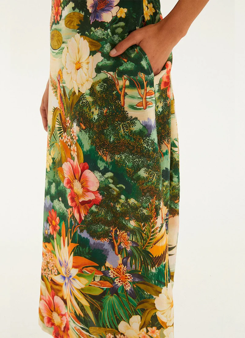 Oriental Garden Short Sleeve Dress - Image 3