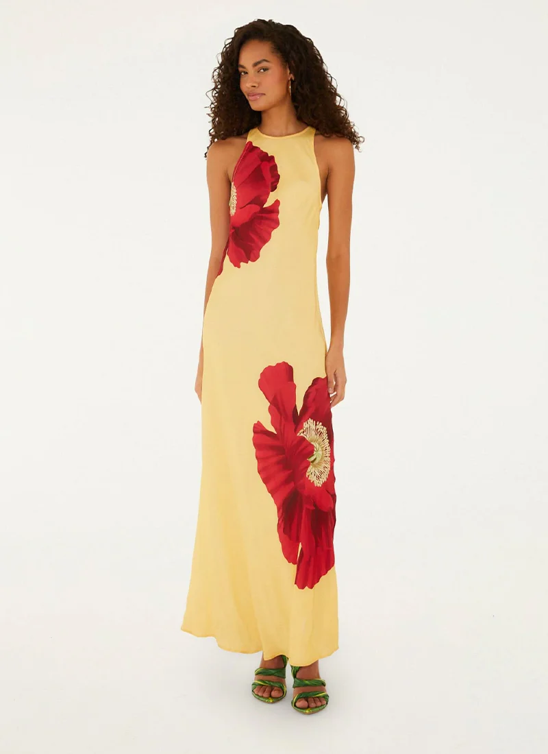 Poppy Flowers Maxi Dress - Image 5