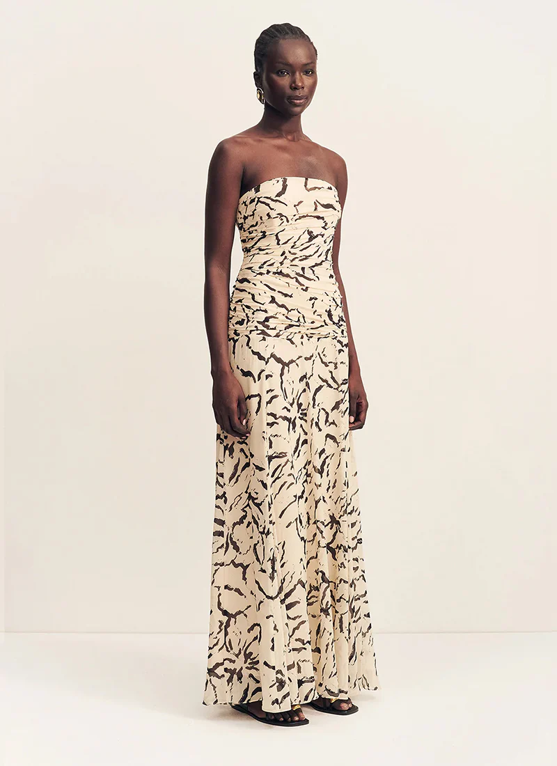 Rea Strapless Panelled Maxi Dress - Image 2