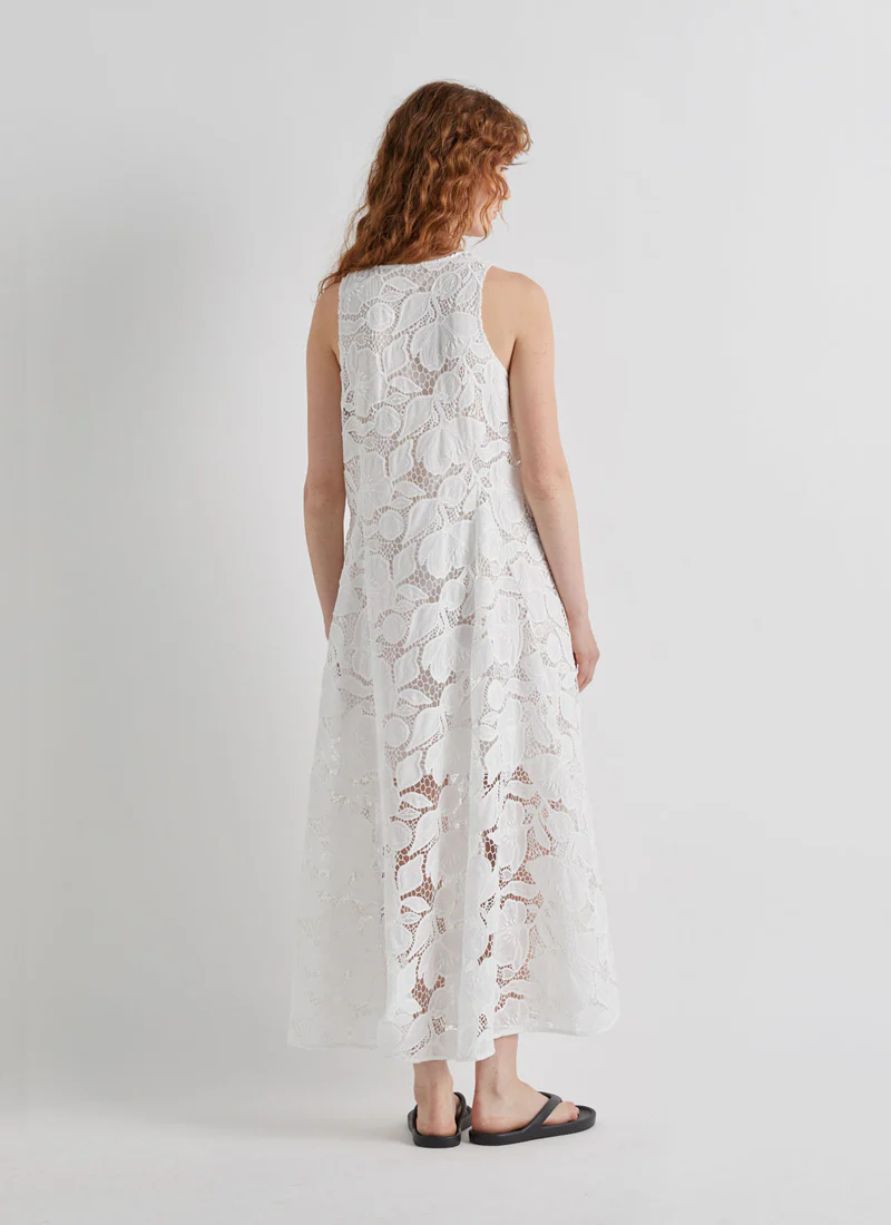 Sleeveless V-neck Lace Maxi Dress - Image 2