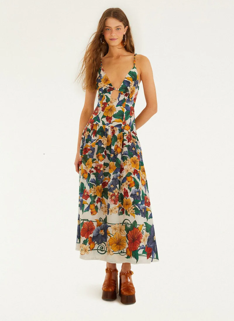 Tropi Embroidered Maxi Dress