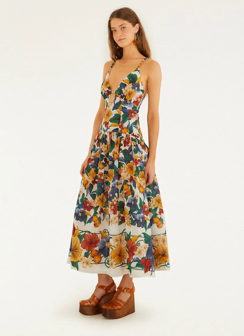 Tropi Embroidered Maxi Dress - Image 4