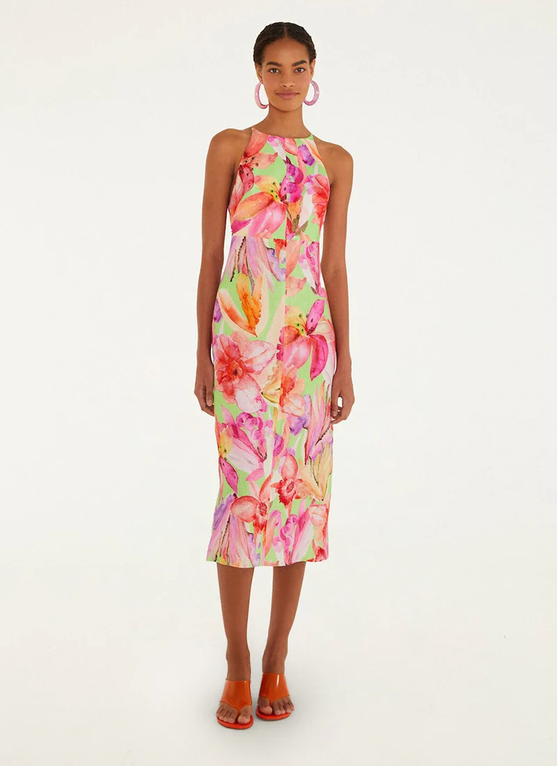 Artsy Flora Midi Dress