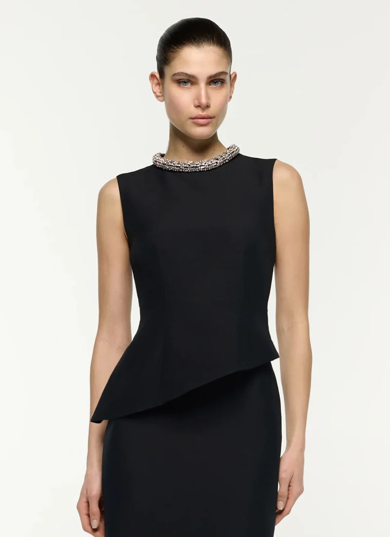 Asymetric Peplum Midi Dress - Image 4