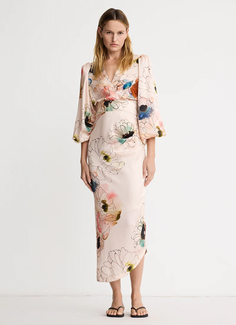 Asymmetrical Midi Dress