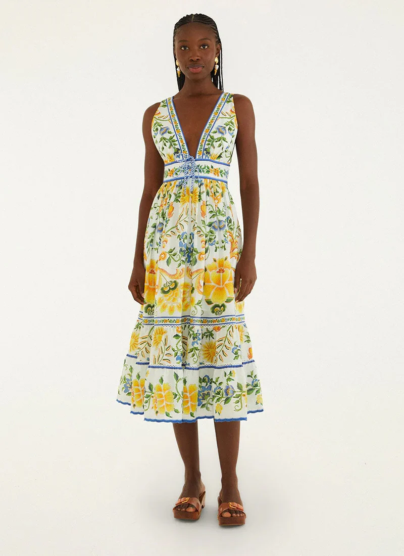 Emily Floral Tapestry Midi Dress