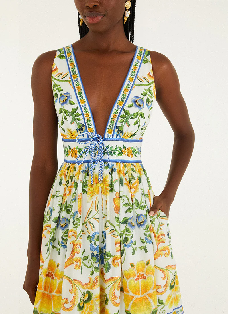 Emily Floral Tapestry Midi Dress - Image 2