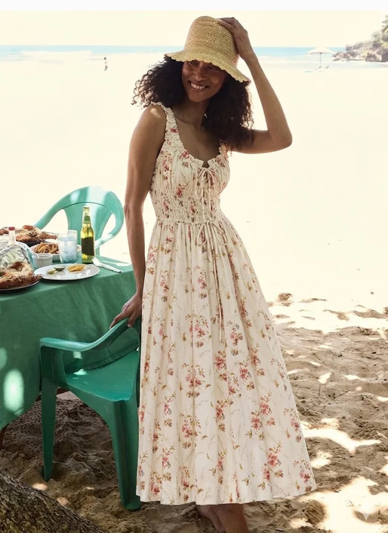 Emmaretta Cotton Midi Dress
