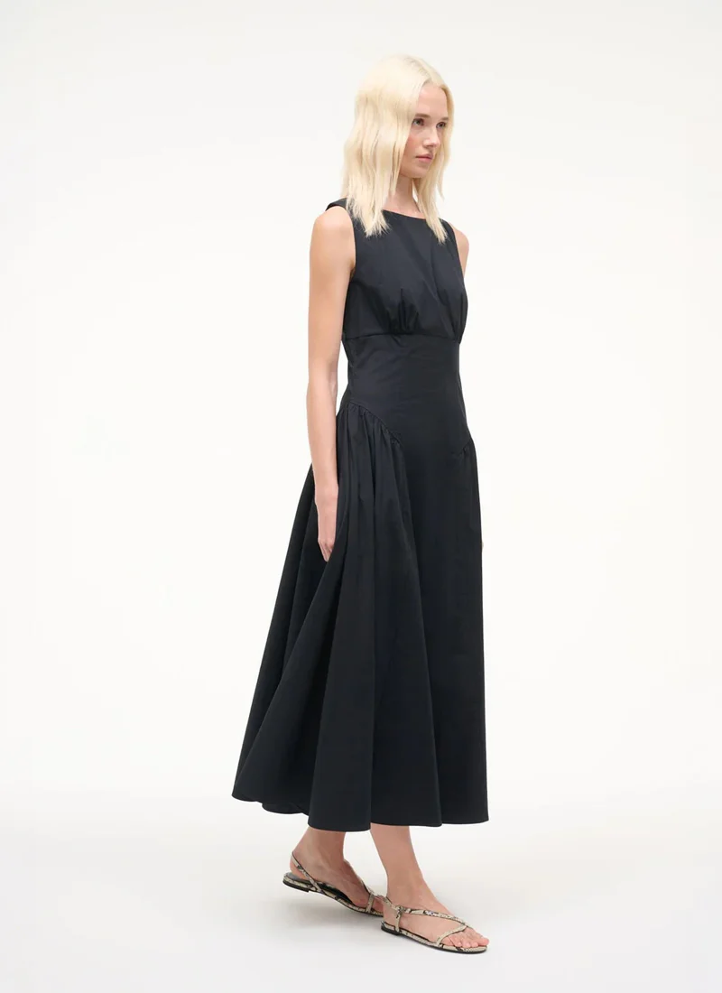 Gwen Cotton Sleeveless Midi Dress - Image 3