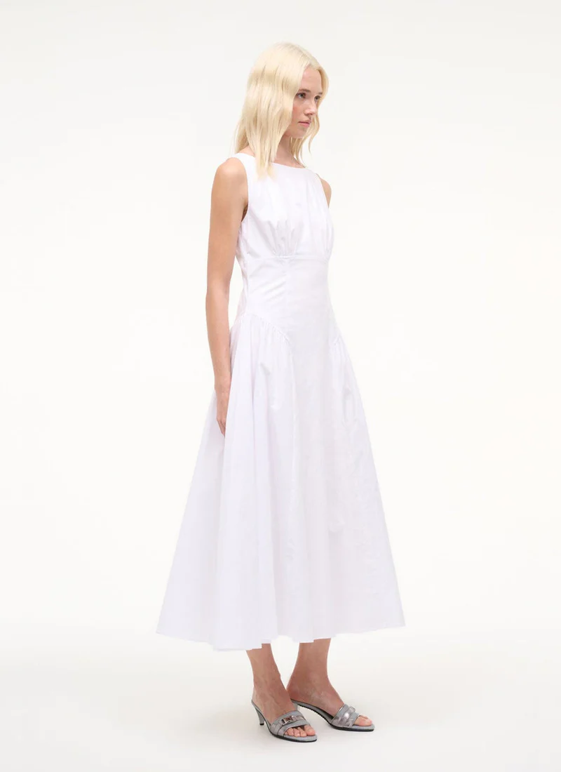 Gwen Cotton Sleeveless Midi Dress - Image 4