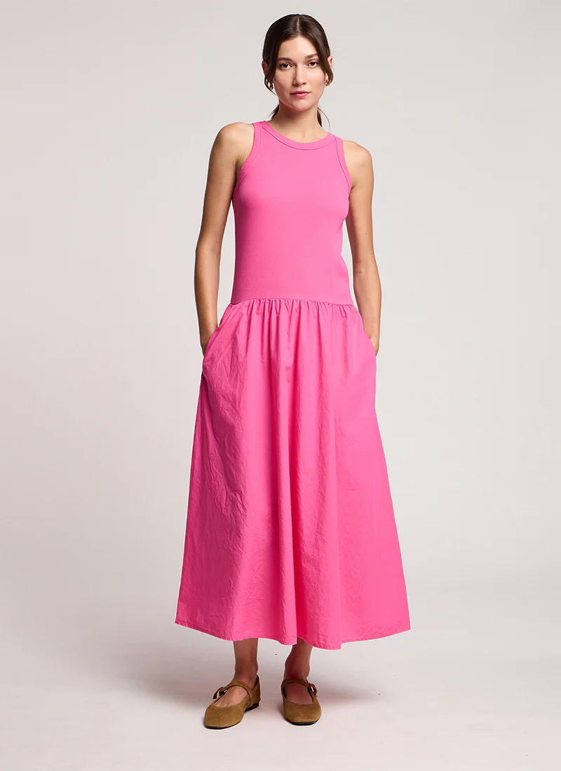 Romilly Rib & Poplin Dress
