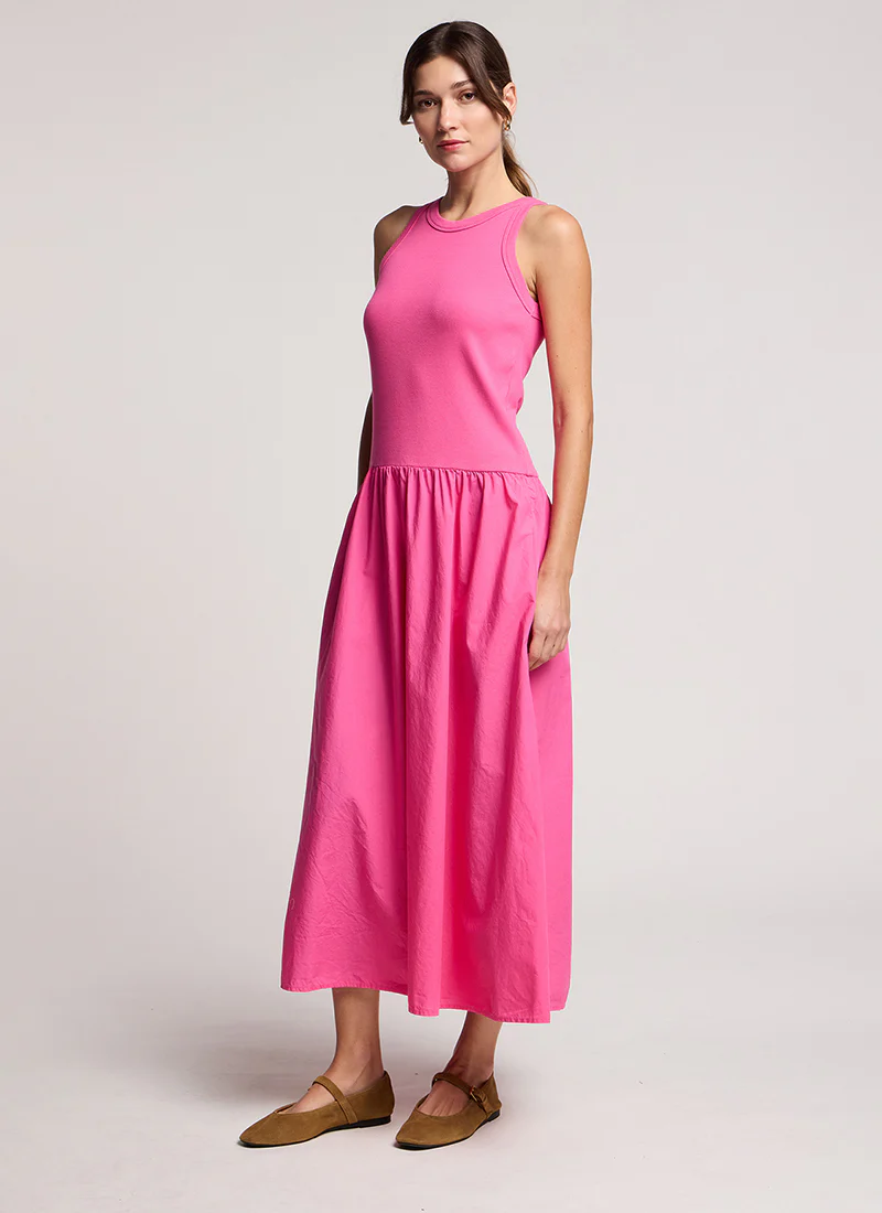 Romilly Rib & Poplin Dress - Image 2