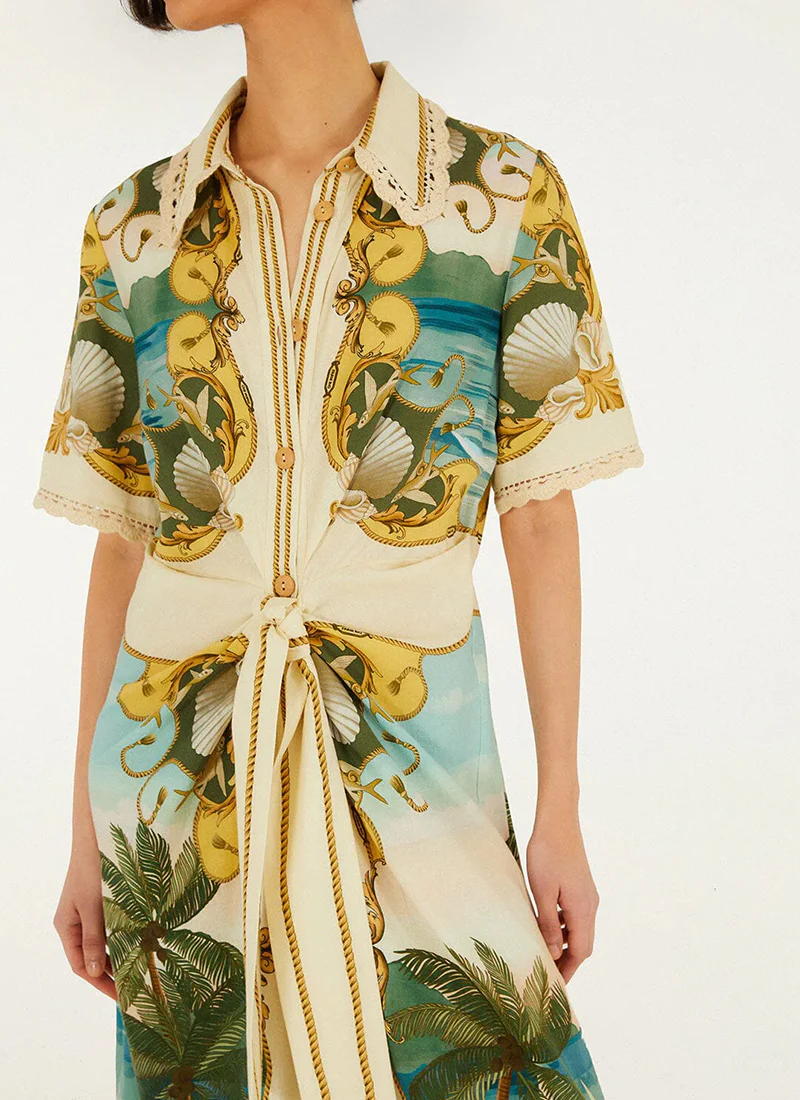 Royal Sea Midi Dress - Image 2