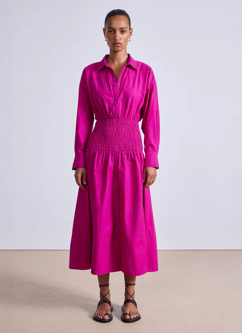 Sophia Smocked Shirt Dress - Image 3