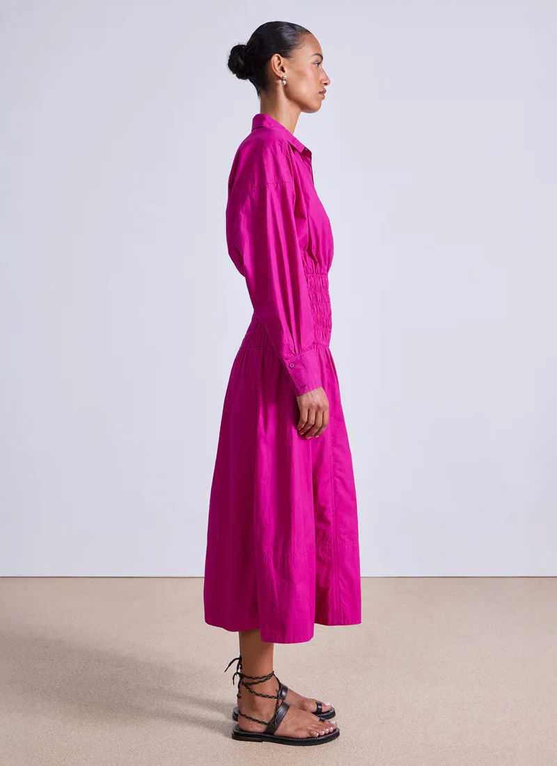 Sophia Smocked Shirt Dress - Image 4