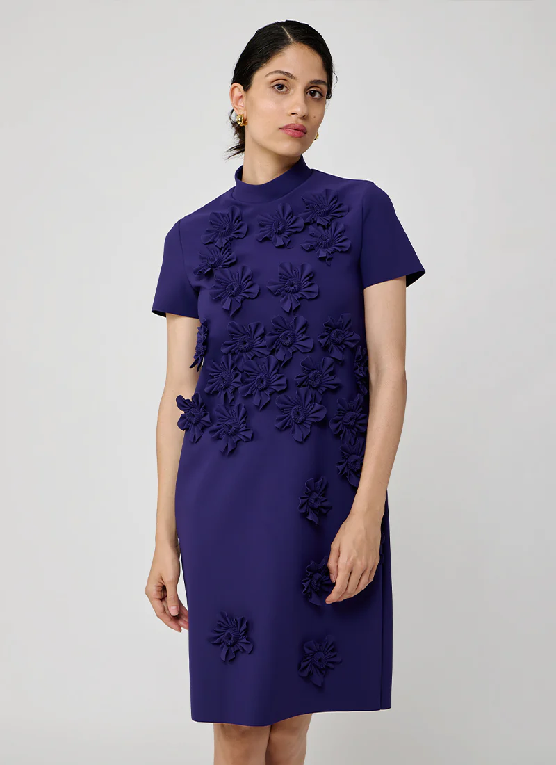 Grier Shift Dress With Floral Applique - Image 3