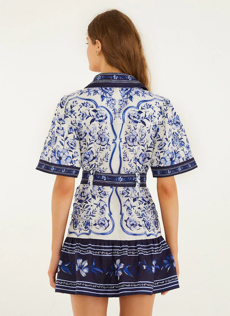 Porcelain Garden Off-white Mini Dress - Image 4