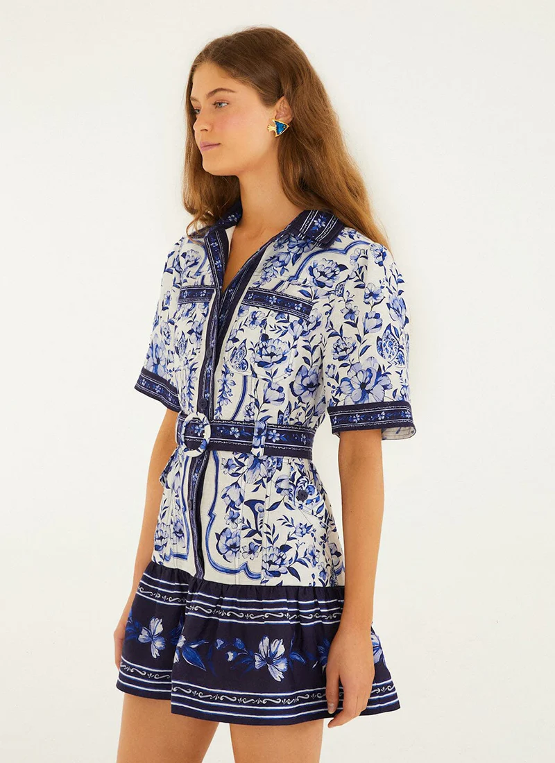 Porcelain Garden Off-white Mini Dress - Image 5