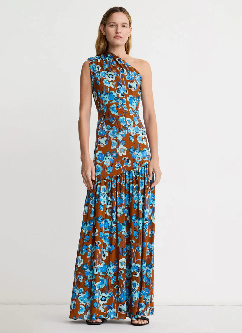 Single Shoulder Maxi Dress