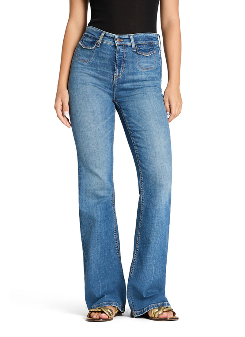 Fabienne Flap Pocket Flare Jeans