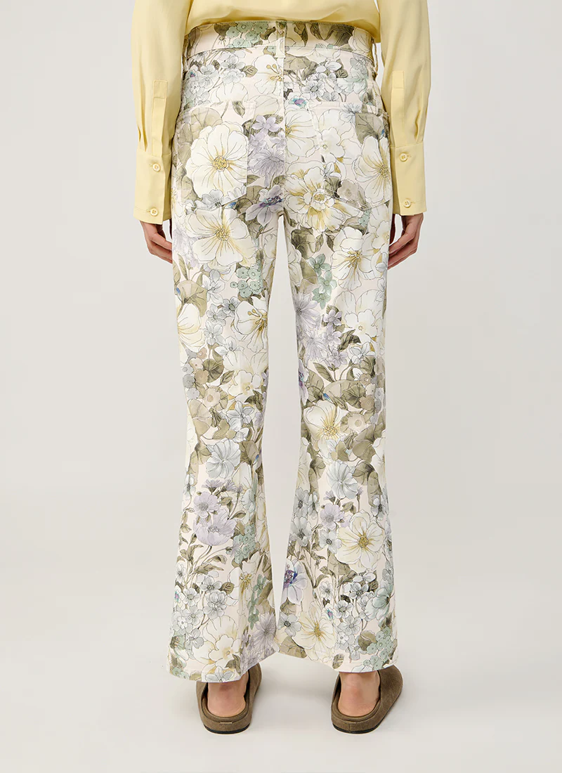 Fabienne Floral Cropped Flare Jeans - Image 2