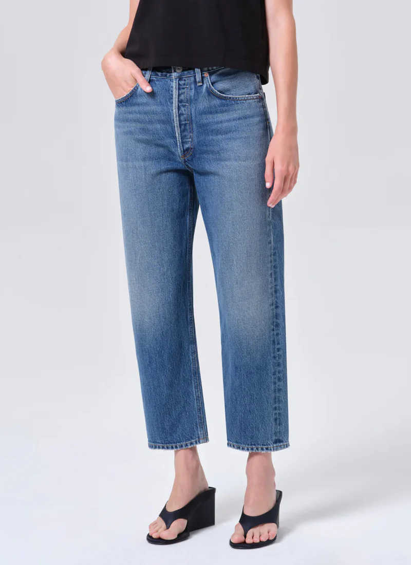 90's Crop Mid Rise Straight Jeans - Image 5