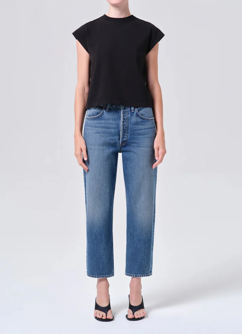 90's Crop Mid Rise Straight Jeans - Image 6