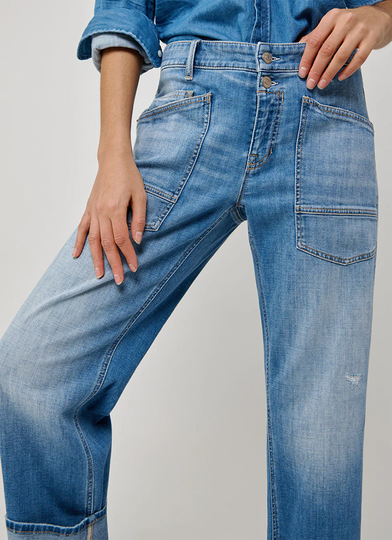 Giuli Utility Cuffed Straight Leg Jeans - Image 3
