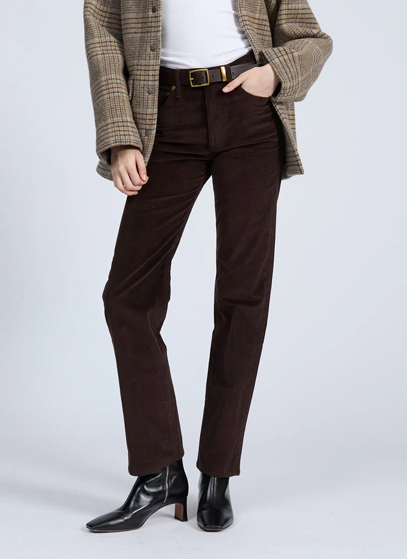 Harlow Mid Rise Straight Corduroy