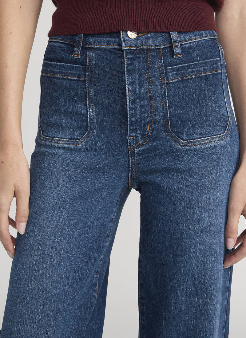 Le Slim Palazzo Modernist Pocket Wide Leg Jeans - Image 4