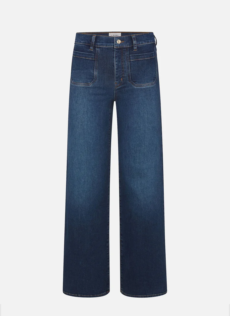 Le Slim Palazzo Modernist Pocket Wide Leg Jeans - Image 6