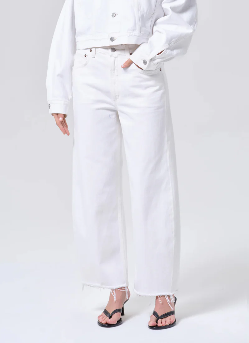 Low Curve Fray Wide Leg Jeans - Image 5