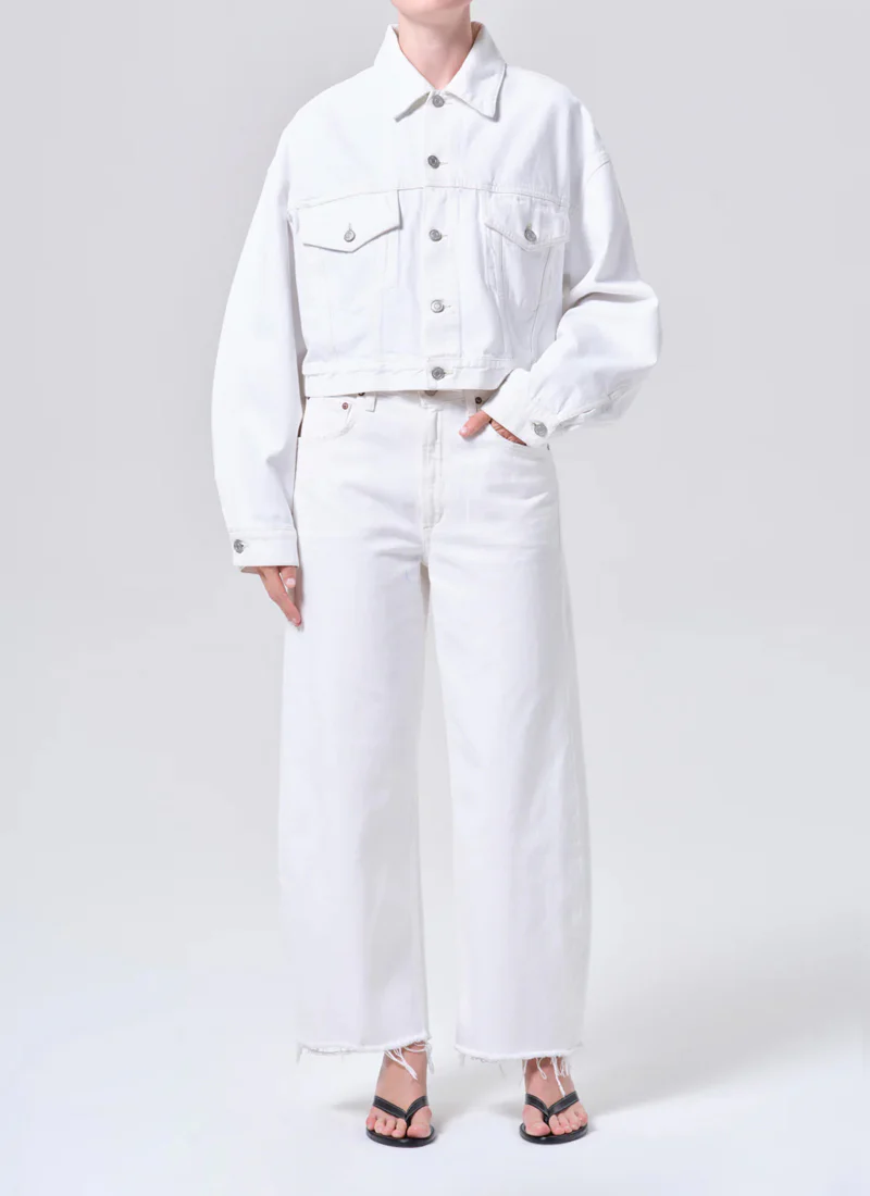 Low Curve Fray Wide Leg Jeans - Image 6