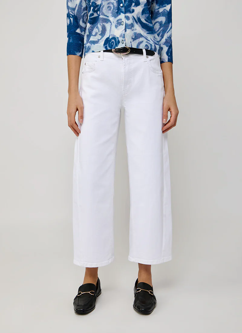 Oria Pure White Wide Leg Jeans
