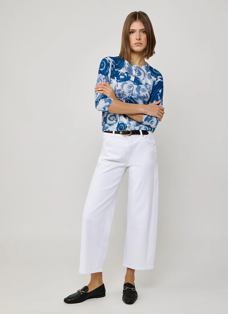 Oria Pure White Wide Leg Jeans - Image 4