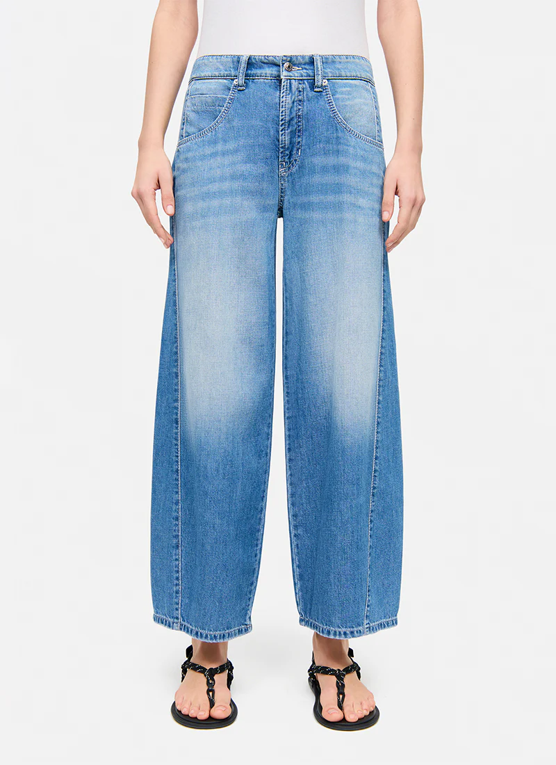 Orla Barrel Leg Cropped Jeans