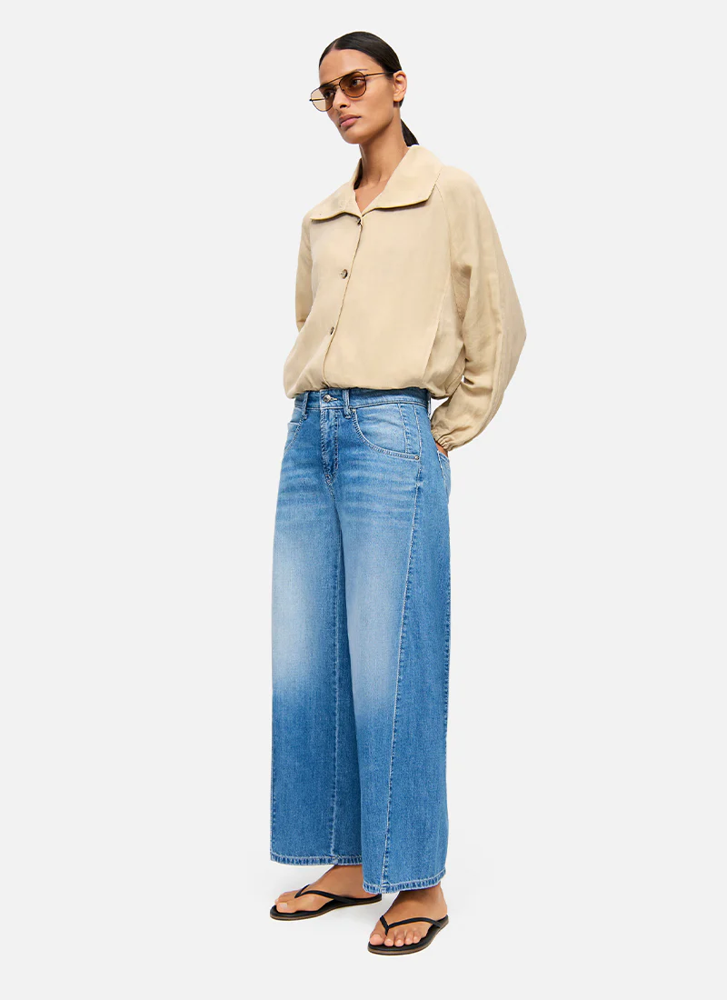 Orla Barrel Leg Cropped Jeans - Image 2