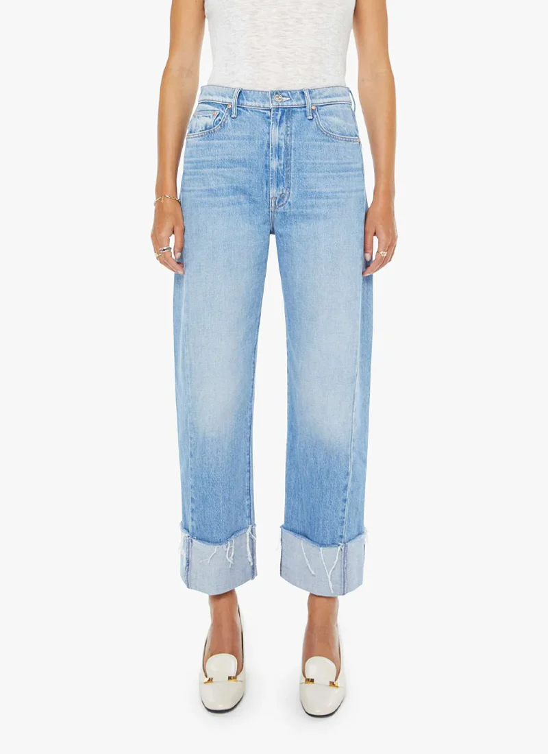 The Half Pipe Ankle Cuff Fray Wide Leg Jeans