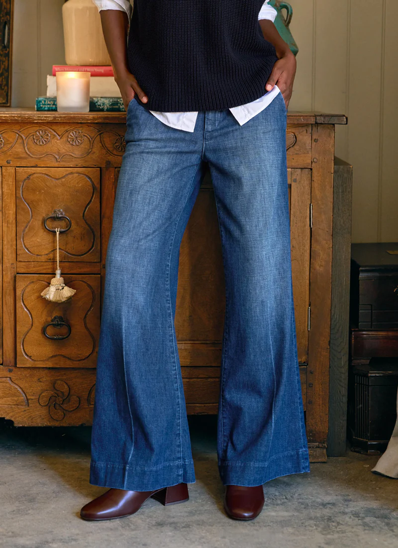 West Village Italian Wide Leg Jeans