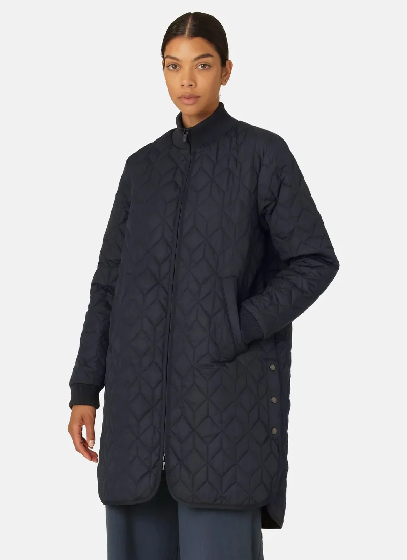 Long Diamond Quilt Coat