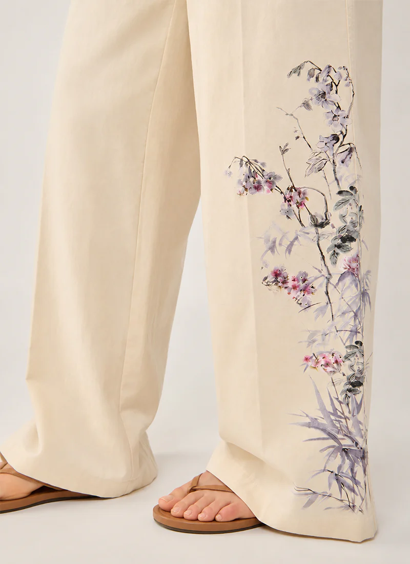 Adrienne Drawstring Floral Pant - Image 2